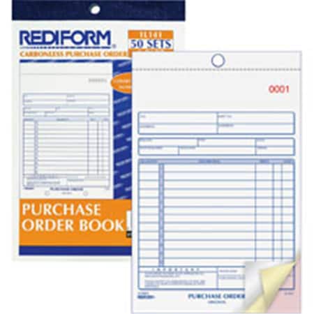 Davenport 3-Part Carbonless Purchase Order Book - Blue & White DA3749536